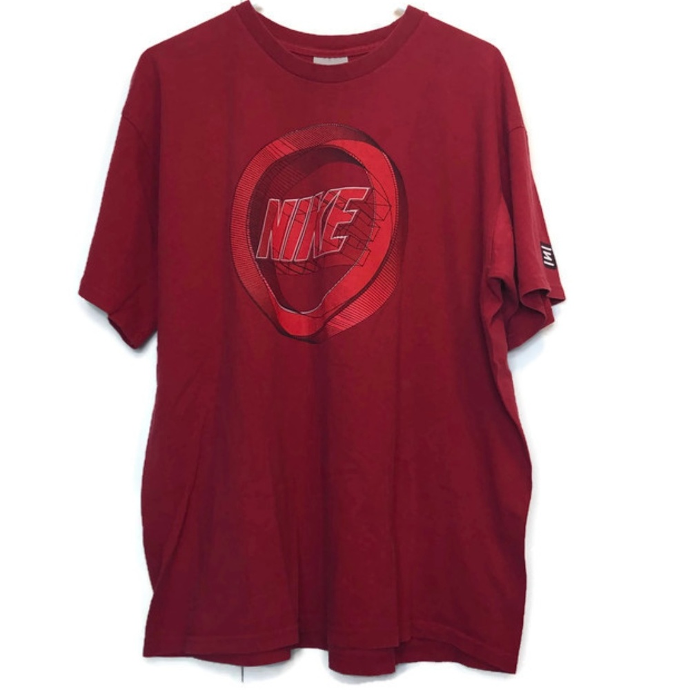 Vintage Rare Nike Spell Out Hoop T Shirt Made USA